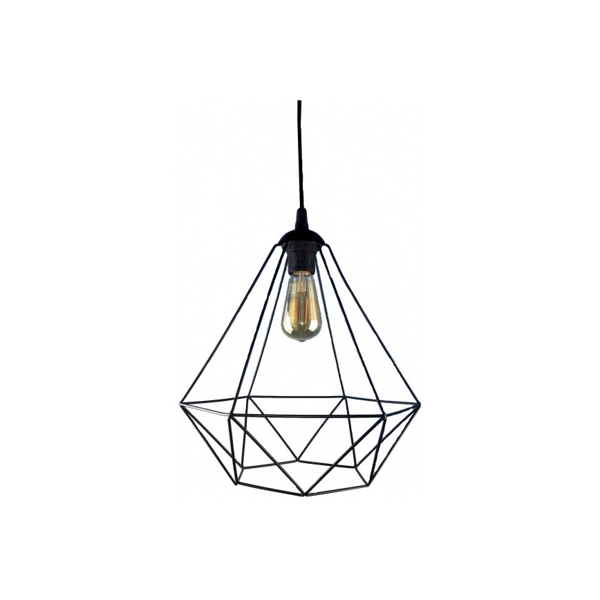 Lámpara colgante DIAMOND 1xE27/60W/230V negro