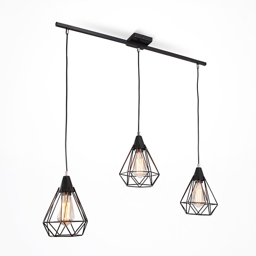 Lámpara colgante DIAMOND 3xE27/60W/230V 83 cm