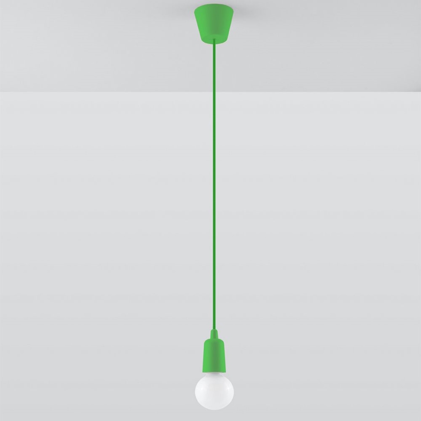 Lámpara colgante DIEGO 1xE27/60W/230V verde