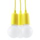 Lámpara colgante DIEGO 3xE27/60W/230V amarillo