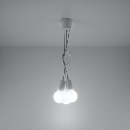 Lámpara colgante DIEGO 3xE27/60W/230V