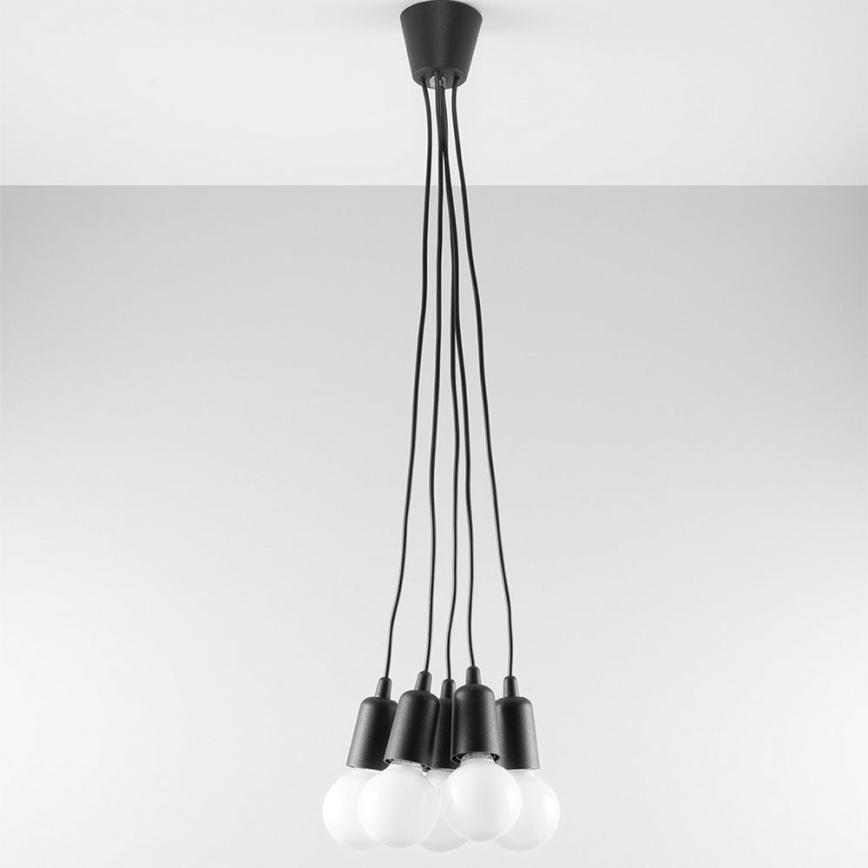 Lámpara colgante DIEGO 5xE27/60W/230V