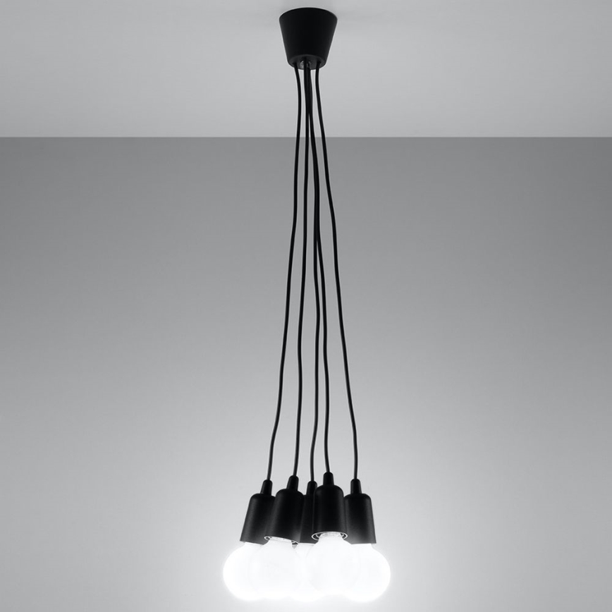 Lámpara colgante DIEGO 5xE27/60W/230V