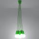 Lámpara colgante DIEGO 5xE27/60W/230V verde