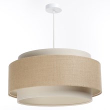 Lámpara colgante DOBLO 1xE27/60W/230V beige/color crema