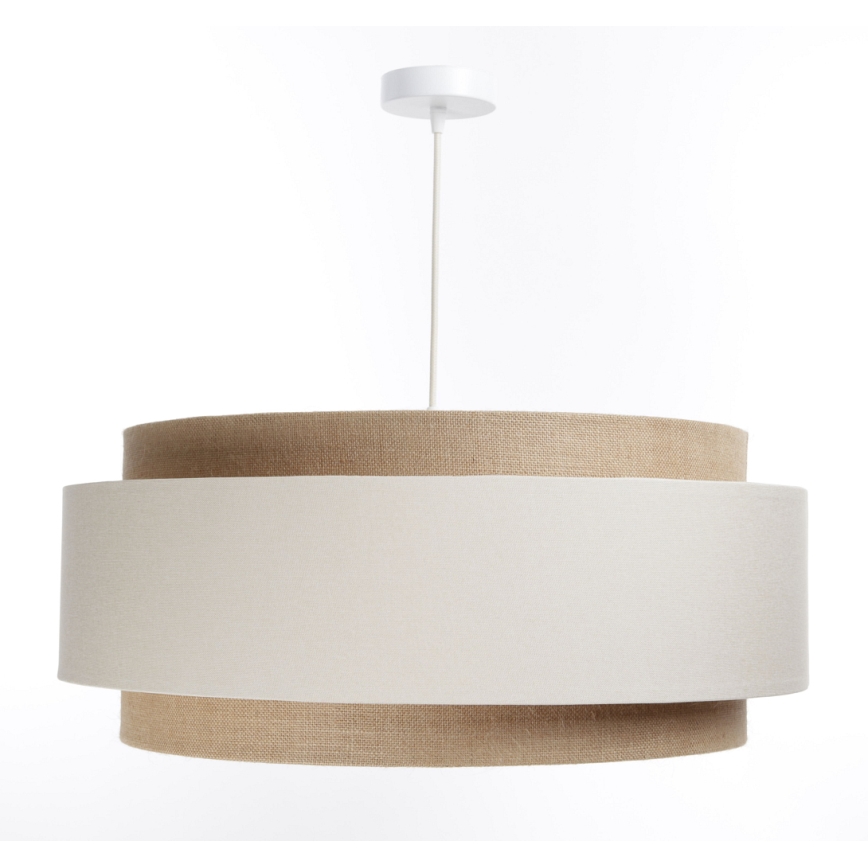 Lámpara colgante DOBLO 1xE27/60W/230V color crema/beige