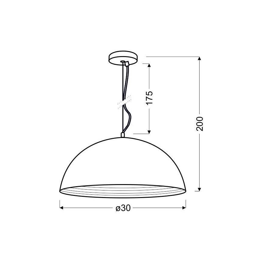Lámpara colgante DORADA 1xE27/60W/230V cobre