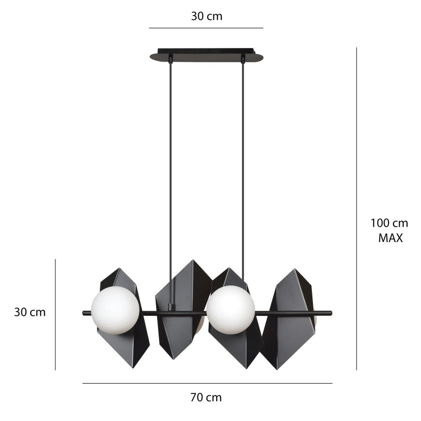 Lámpara colgante DRIFTON 4xE14/10W/230V negro