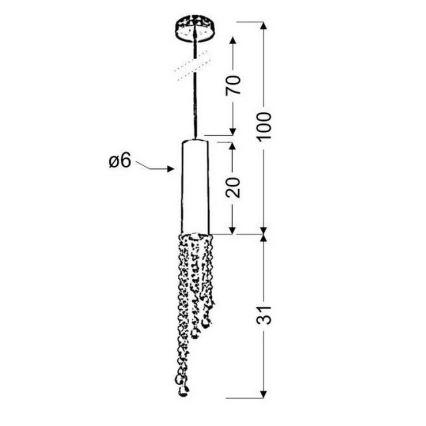 Lámpara colgante DUERO 1xGU10/3W/230V