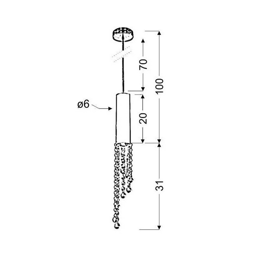 Lámpara colgante DUERO 1xGU10/3W/230V