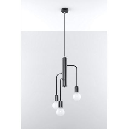 Lámpara colgante DUOMO 3M 3xE27/60W/230V negro