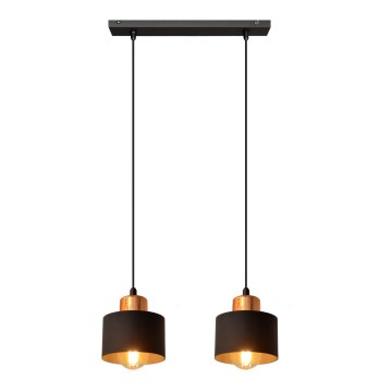 Lámpara colgante EDISON 2xE27/15W/230V