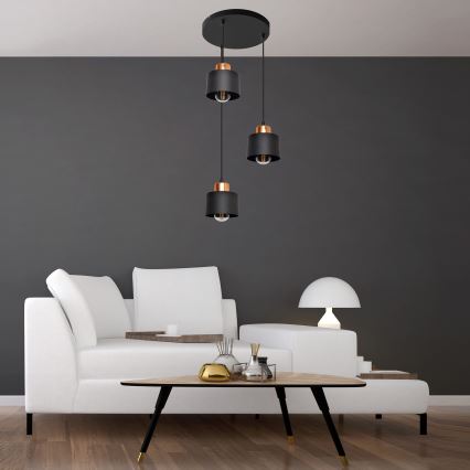 Lámpara colgante EDISON 3xE27/15W/230V