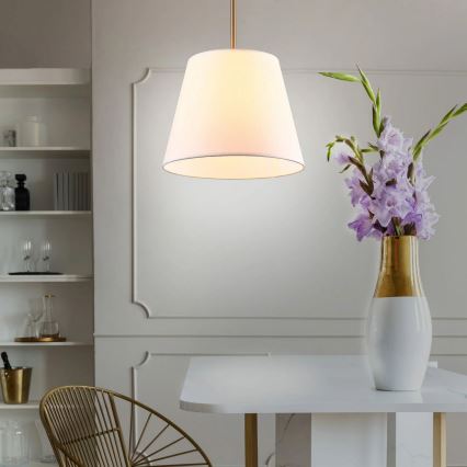 Lámpara colgante ELENA 1xE27/20W/230V blanco