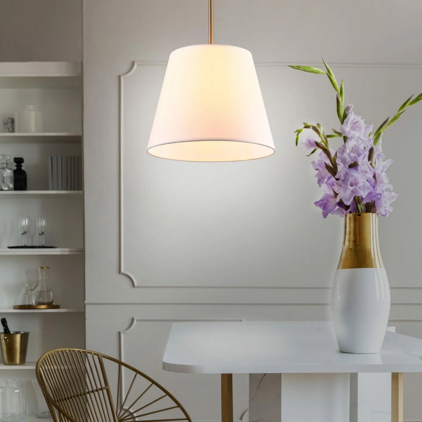 Lámpara colgante ELENA 1xE27/20W/230V blanco