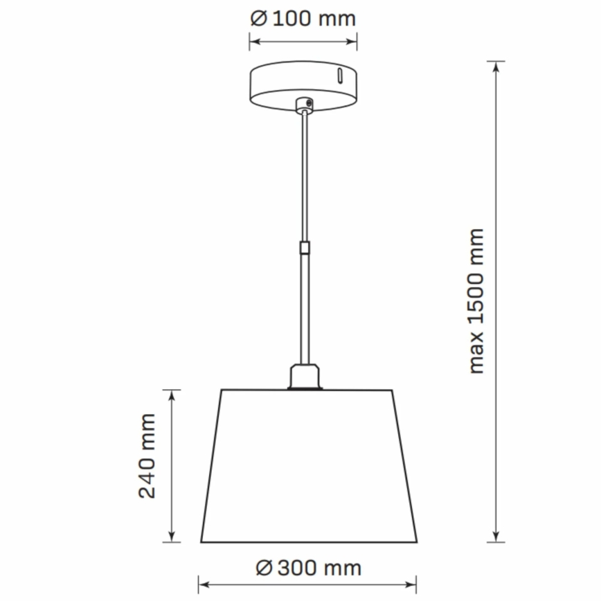 Lámpara colgante ELENA 1xE27/20W/230V blanco
