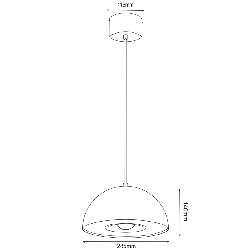 Lámpara colgante ELGUND 1xE27/15W/230V diá. 28,5 cm beige