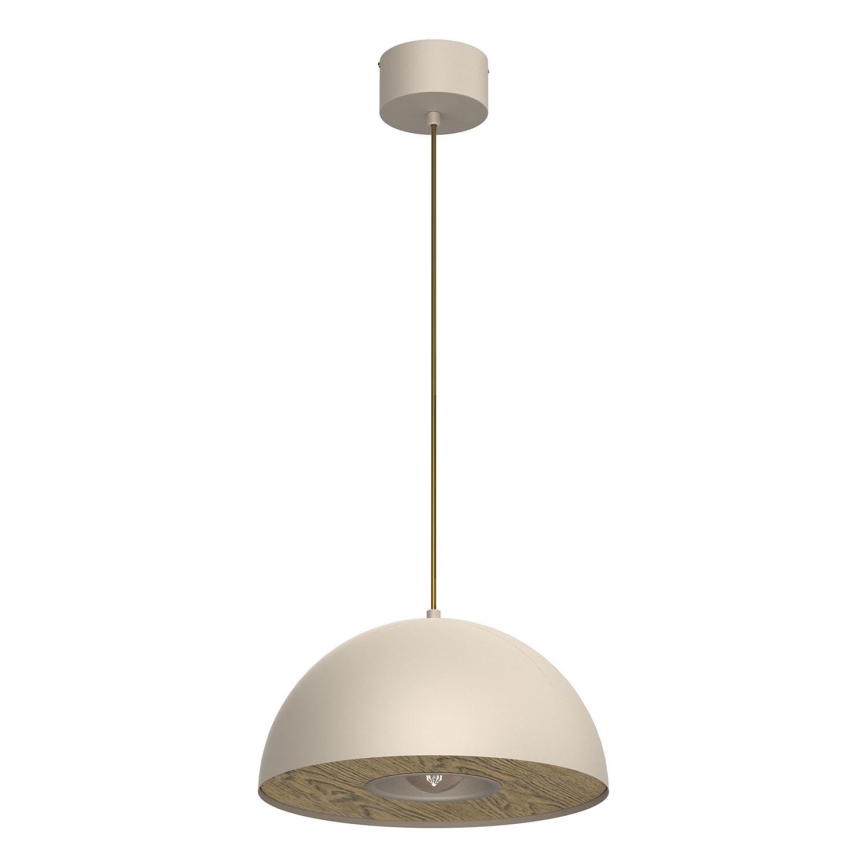 Lámpara colgante ELGUND 1xE27/15W/230V diá. 35 cm beige