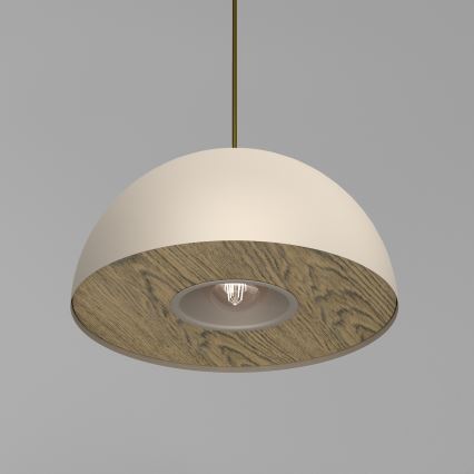 Lámpara colgante ELGUND 1xE27/15W/230V diá. 35 cm beige
