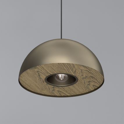 Lámpara colgante ELGUND 1xE27/15W/230V diá. 35 cm latón