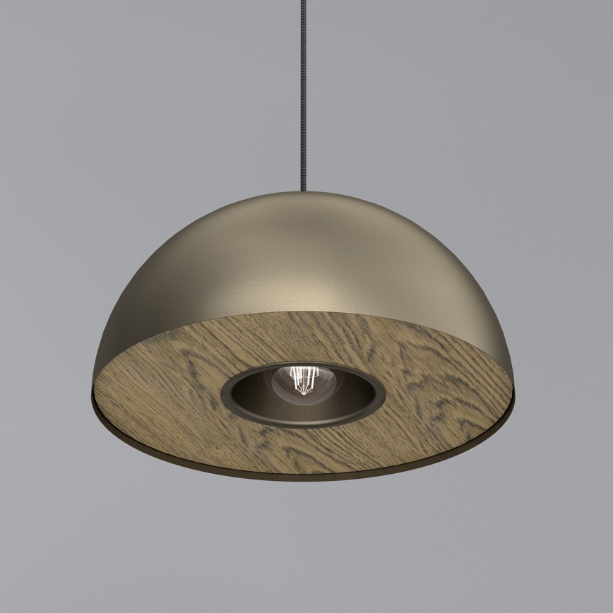 Lámpara colgante ELGUND 1xE27/15W/230V diá. 35 cm latón