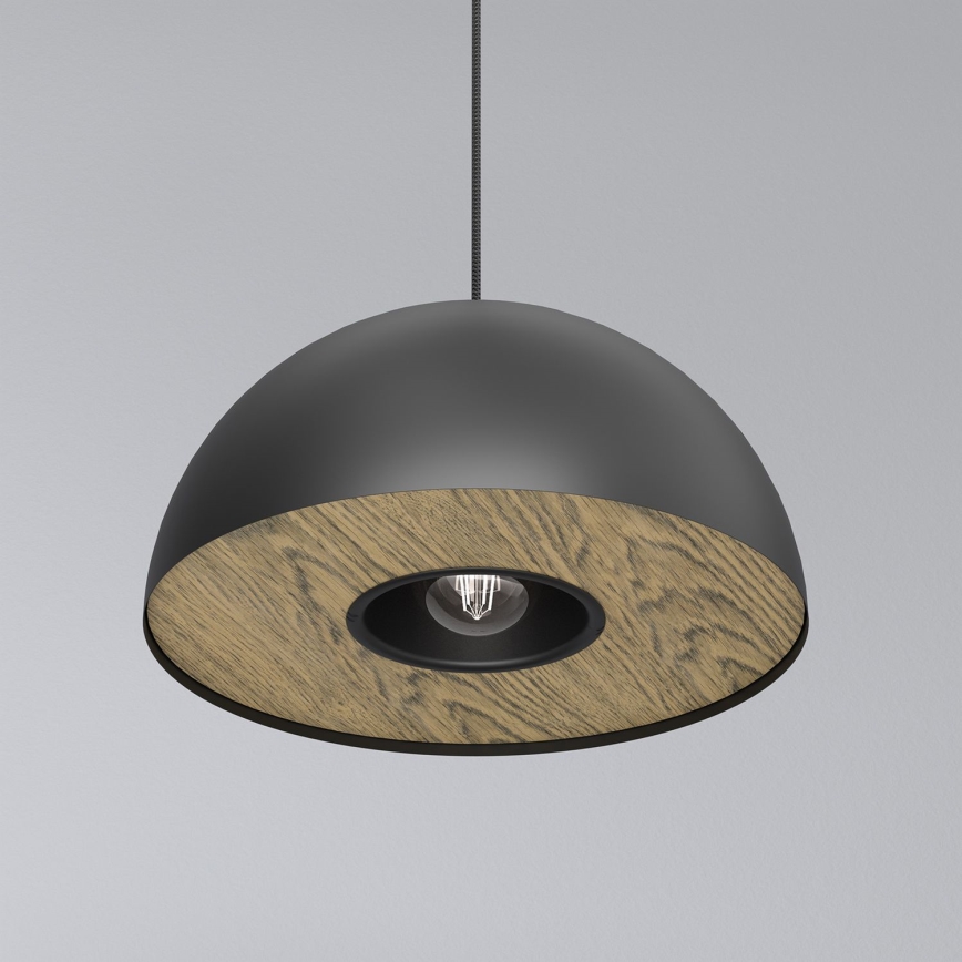 Lámpara colgante ELGUND 1xE27/15W/230V diá. 35 cm negro