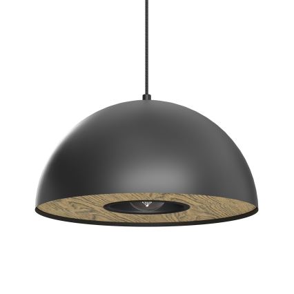Lámpara colgante ELGUND 1xE27/15W/230V diá. 35 cm negro