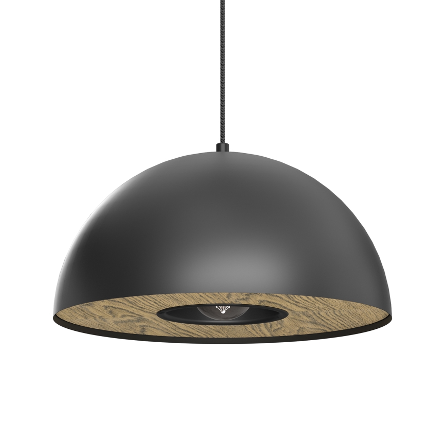 Lámpara colgante ELGUND 1xE27/15W/230V diá. 35 cm negro