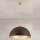 Lámpara colgante ELIANO 1xE27/60W/230V diá. 50 cm marrón/dorado