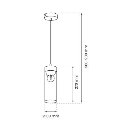 Lámpara colgante ELICA 1xE27/60W/230V