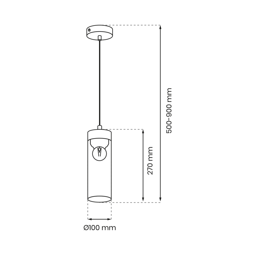 Lámpara colgante ELICA 1xE27/60W/230V