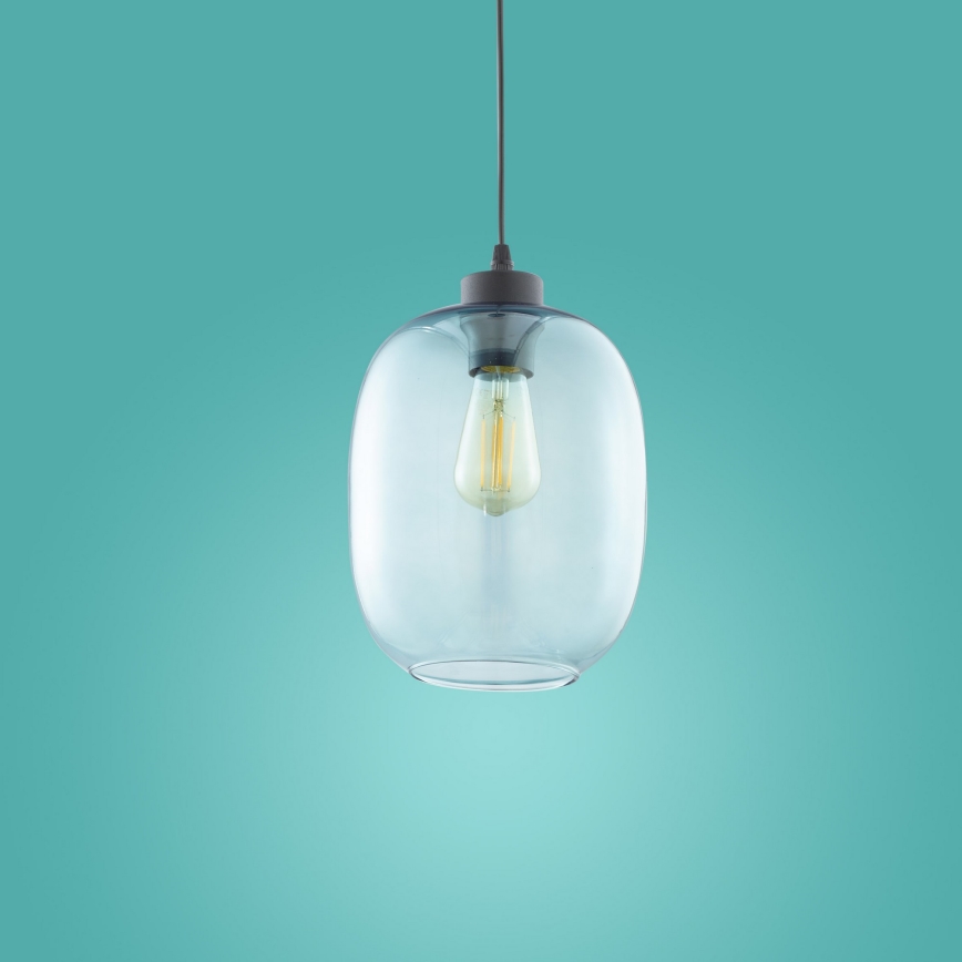 Lámpara colgante ELIO 1xE27/15W/230V azul