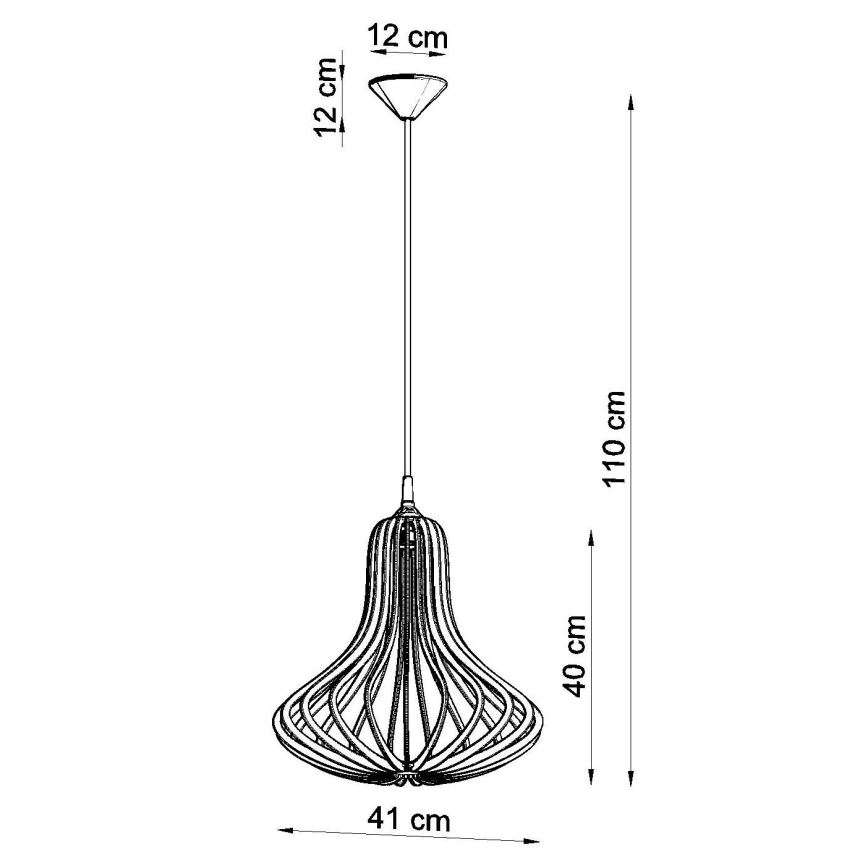 Lámpara colgante ELZA 1xE27/60W/230V