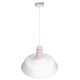 Lámpara colgante ENZO 1xE27/60W/230V blanco/rosa