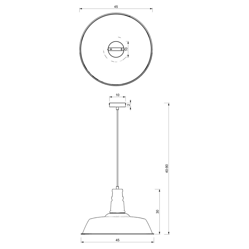 Lámpara colgante ENZO 1xE27/60W/230V blanco/rosa