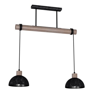 Lámpara colgante ERIK 2xE27/60W/230V marrón/negro