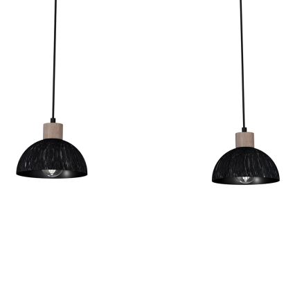 Lámpara colgante ERIK 2xE27/60W/230V marrón/negro