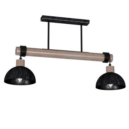 Lámpara colgante ERIK 2xE27/60W/230V marrón/negro