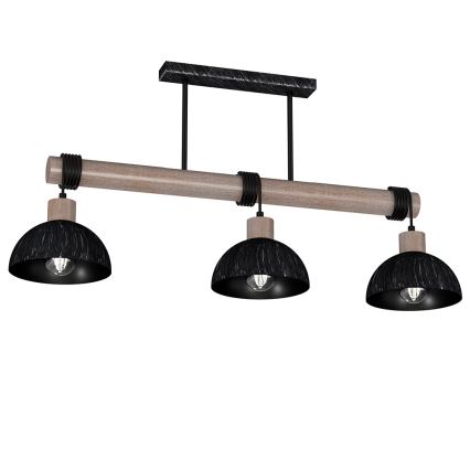 Lámpara colgante ERIK 3xE27/60W/230V marrón/negro