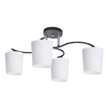 Lámpara colgante ESNYR 4xE27/40W/230V negro/blanco