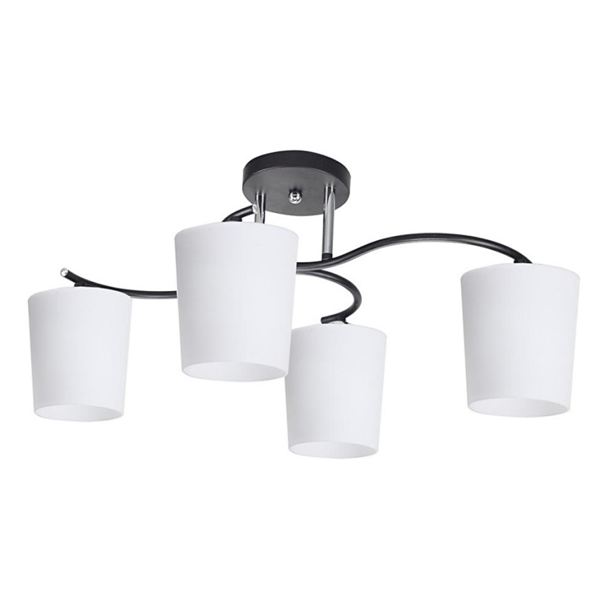Lámpara colgante ESNYR 4xE27/40W/230V negro/blanco