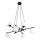 Lámpara colgante ESSA 8xE14/10W/230V negro/blanco