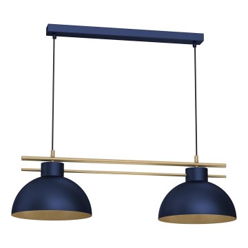 Lámpara colgante ESTATE 2xE27/15W/230V azul