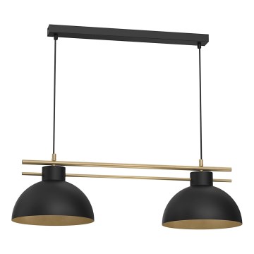 Lámpara colgante ESTATE 2xE27/15W/230V negro