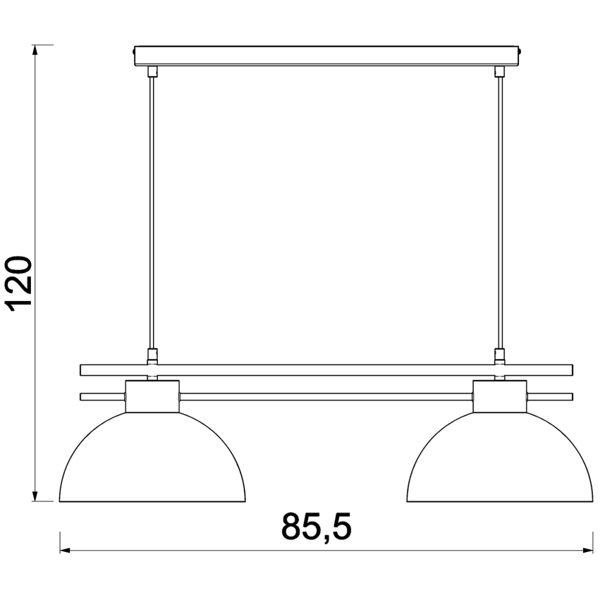 Lámpara colgante ESTATE 2xE27/15W/230V verde