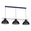Lámpara colgante ESTATE 3xE27/15W/230V azul