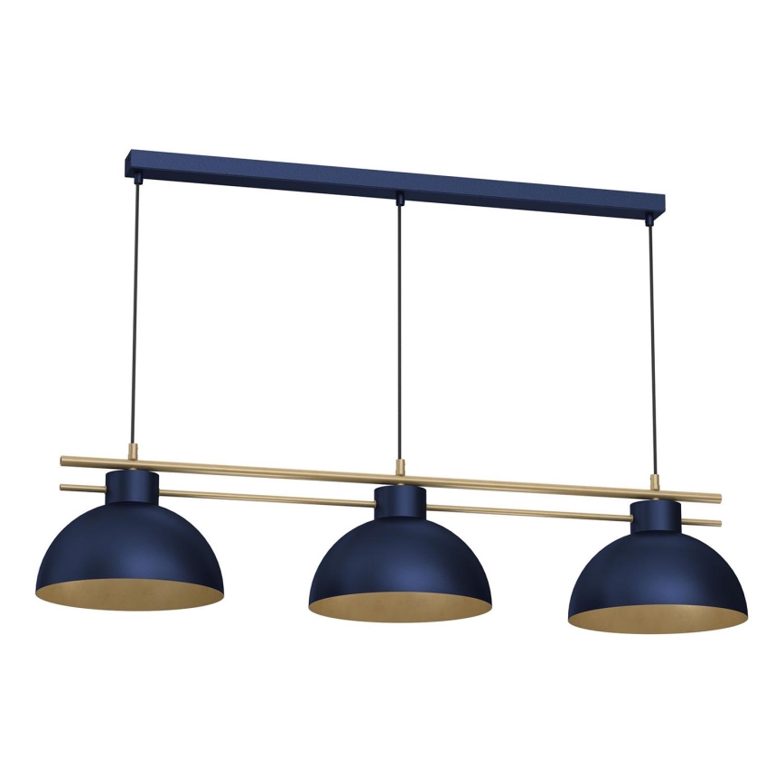 Lámpara colgante ESTATE 3xE27/15W/230V azul