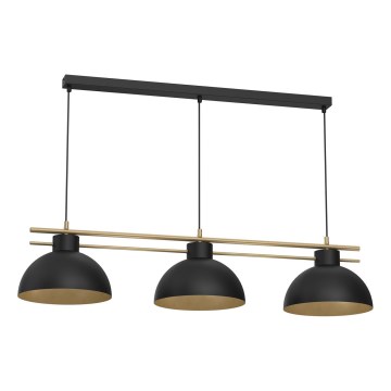 Lámpara colgante ESTATE 3xE27/15W/230V negro