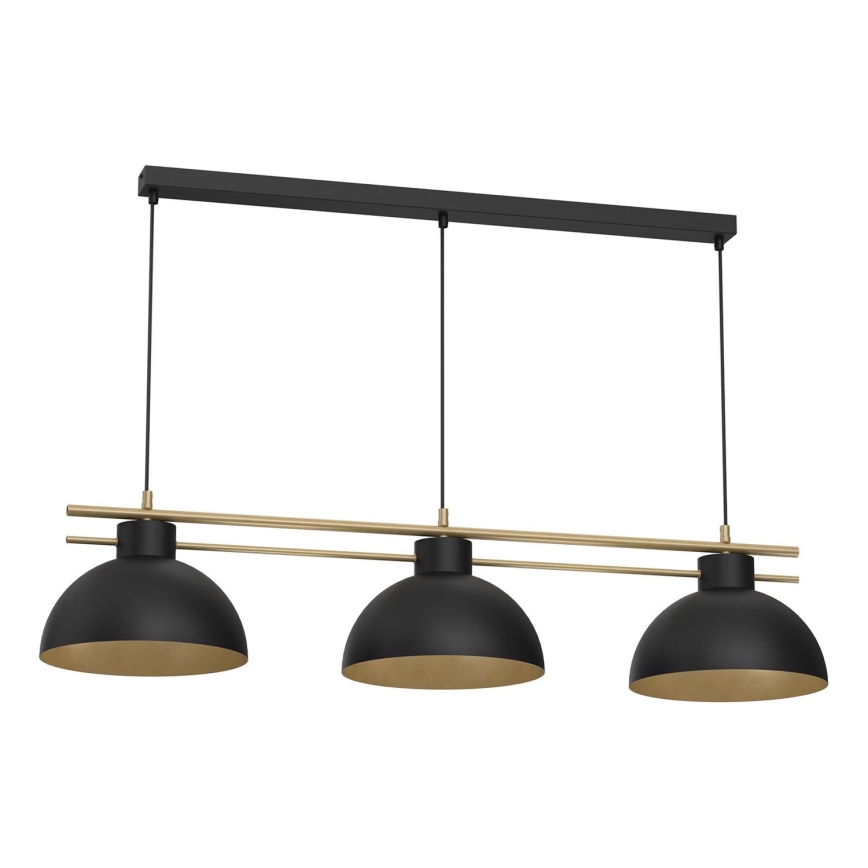 Lámpara colgante ESTATE 3xE27/15W/230V negro