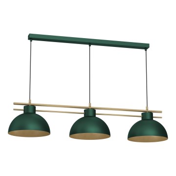Lámpara colgante ESTATE 3xE27/15W/230V verde
